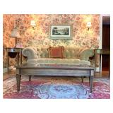 Tufted Back Rolled Arm Sofa