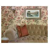 Tufted Back Rolled Arm Sofa