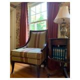 Century Furniture Sloped Arm Armchairs, PAIR