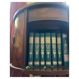 Drum Table with Bookshelf