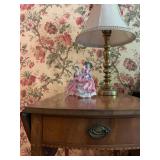 Royal Doulton Figures, Bass Candle Stick Lamp, Inlaid Sheraton Style Drop Leaf Stand