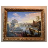 Hand Painted Reproduction in Gilt Frame