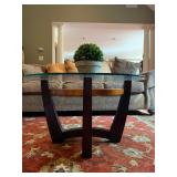 Glass Top Round Cocktail Table