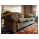 Ethan Allen Nailhead Trim Three Seat Sofa