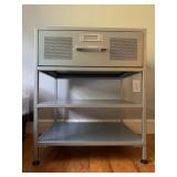 Metal Bedside Table with Drawer
