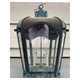 Set of Four Copper Oversized Outdoor Lanterns