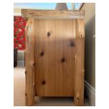 12. Cedar Log Bunk Bed, SET. Set includes bunk beds, 87 x 48 x 71, PLUS four drawer dresser, 44 x 24