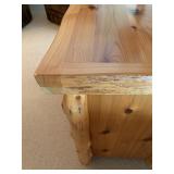 12. Cedar Log Bunk Bed, SET. Set includes bunk beds, 87 x 48 x 71, PLUS four drawer dresser, 44 x 24