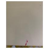 9. West Elm White High Gloss Desk, 80 x 20 x 74. Desk top has a red mark and minor wear.