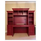 13. Wall Unit Desk in Brick Red, 80 x 20 x 74