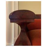 20. Antique Empire Sofa, 84 x 26 x 33. Upholstry has minor wear, wood shows cracks, only chip shown 