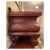 20. Antique Empire Sofa, 84 x 26 x 33. Upholstry has minor wear, wood shows cracks, only chip shown 