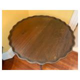 22. Pie Crust Table, 32 x 29, visible scratches to top, see pictures