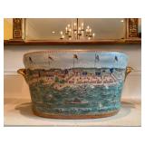 27. Reproduction Urn with Shipyard, 11 x 14 x 10