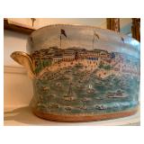 27. Reproduction Urn with Shipyard, 11 x 14 x 10