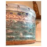 27. Reproduction Urn with Shipyard, 11 x 14 x 10
