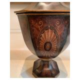 28. PAIR, Faux Inlay Lidded Containers, 19"h