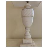 3. Marble Lamp, urn on ball, 27"h