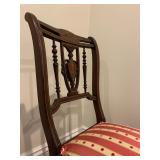 36. Inlaid Shieldback Side Chair, reupholstered