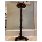 39. Plant Stand with Brass Rail and Paw Foot, 12 x 45