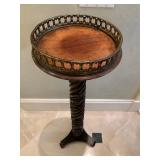 39. Plant Stand with Brass Rail and Paw Foot, 12 x 45