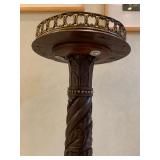 39. Plant Stand with Brass Rail and Paw Foot, 12 x 45