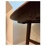 38. Antique Primitive Oval Table, 39 x 28 x 29