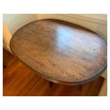 38. Antique Primitive Oval Table, 39 x 28 x 29