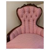 11. Antique Armchair with Tufted Back, 24, 20 x 39