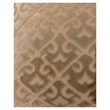 6. PAIR, Velvet Damask Benches with Fringe, 18 x 17 x 18h