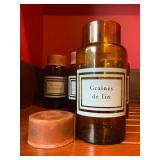 41. Glass Storage Jars with Fitted Copper Tops, Set of FOUR, 9"h