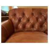 15. Tufted Rolled Back Leather Two Seat Sofa, 72 x 39 x 37