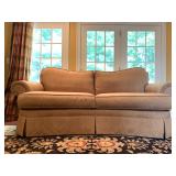 Ethan Allen Two Seat Sofa in Damask 
