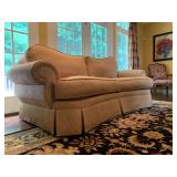 Ethan Allen Two Seat Sofa in Damask 