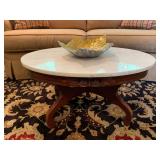 Antique Marble Top Cocktail Table 