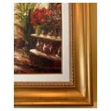 Kristina, Piano and Roses, Gilt Frame 