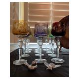 Antique Bohemian Cut-Crystal Stemware 