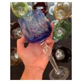 Antique Bohemian Cut-Crystal Stemware 