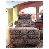 Hancock and Moore Upholstered Recliner with Ottoman 