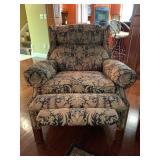 Hancock and Moore Upholstered Recliner with Ottoman 