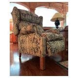 Hancock and Moore Upholstered Recliner with Ottoman 