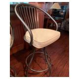 Set of SIX Swivel Bar Stools with Back 