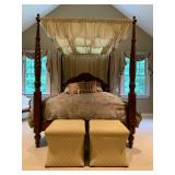 Ethan Allen Plantation Poster bed with Canopy Frame, Fit for a QUEEN 