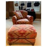 Southwestern Armchair w Ottoman 