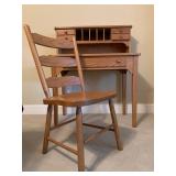Amish Country Furnishings Co Desk and Chair, Oak 