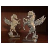 Unicorn Brass Book Ends 