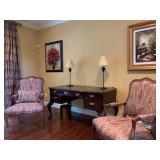 Ethan Allen Exposed Arm Armchairs, PAIR 