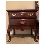 Sumter Furniture Mahogany Chippendale Bed Side Tables, PAIR