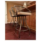 Set of Six Bar Stools with Back 