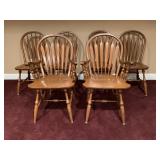 Oak Chairs, Set of SIX 